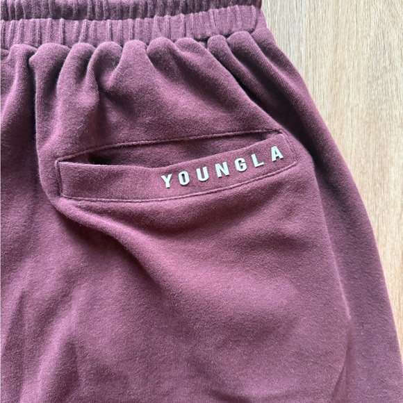 YoungLA Burgundy Jogger Pants size medium - Picture 6 of 6